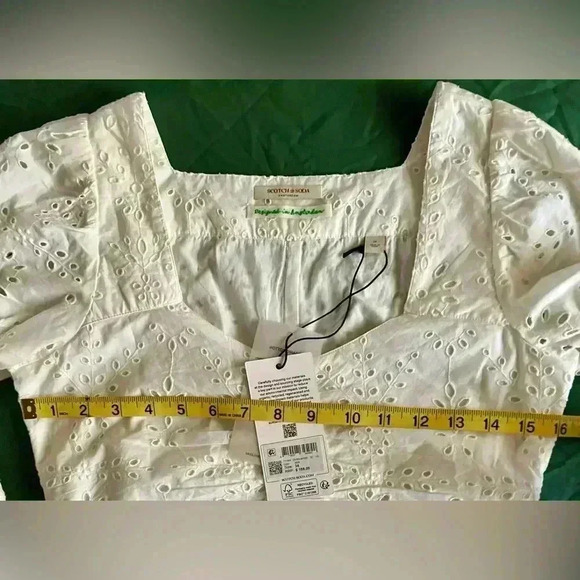 Scotch & Soda white eyelet top, NWT , size 34 - Picture 9 of 10
